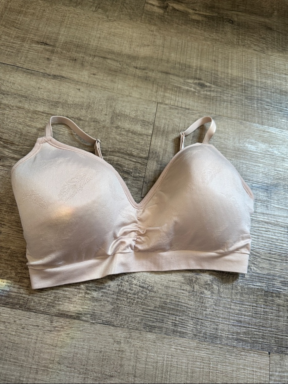 Seamless Light Blush Wireless Comfort Bra for nursing